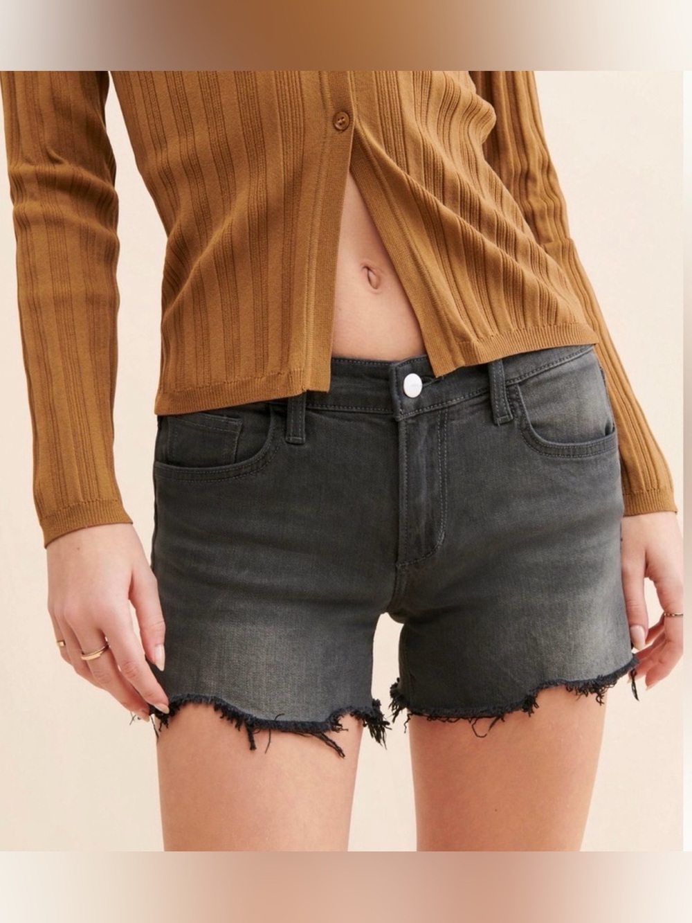 Joe’s Jeans The Ozzie Faded Black Denim Shorts Size 29